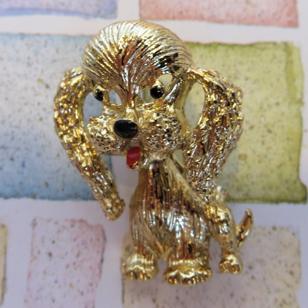 Super Cute Vintage Puppy Brooch Pin